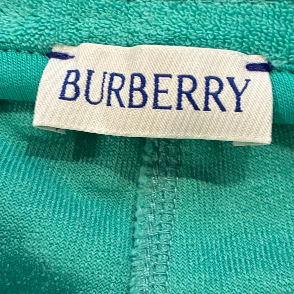 NWT - Burberry Teal Terry Shorts 10 Y - Picture 6 of 9